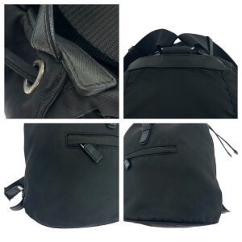 Prada Nylon Triangular Backpack Tessuto Black - image 4